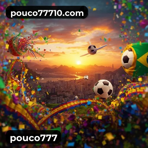 App pouco777 para iOS e Android — interface mobile, login biométrico e PIX integrado