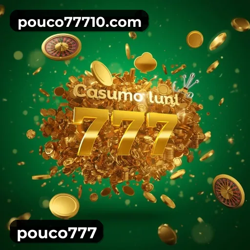 App pouco777 para iOS e Android — interface mobile, login biométrico e PIX integrado